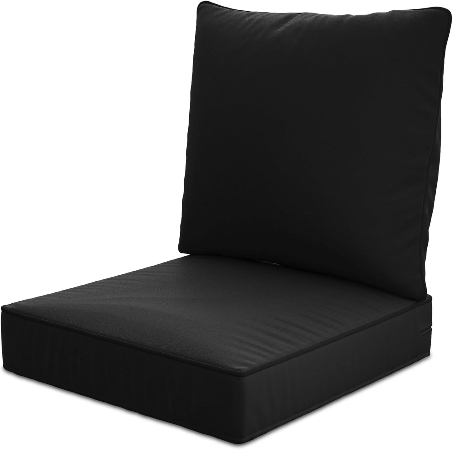 24" x 24" x 6" Outdoor Deep Seat Cushions Set - 4 Set Waterproof & Fade Resistant Patio Furniture Replacement Cushions, Non-Slip Outdoor Cushions Fit Loveseats, Couches, Chairs, and Sofas.