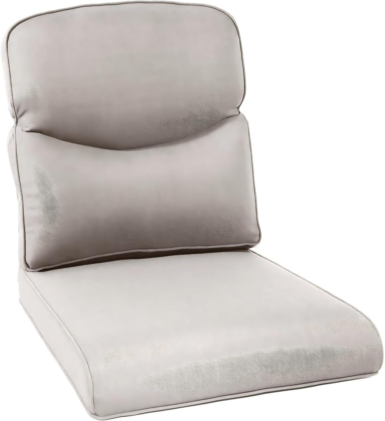 Outdoor Wicker Chair Cushions 2 Packs - Outside High Back Thick Water-Resistant Cushion 22x24 with Zipper Cover for Patio Glider Rocking Chairs Loveseat Couch – Beige/Buckle