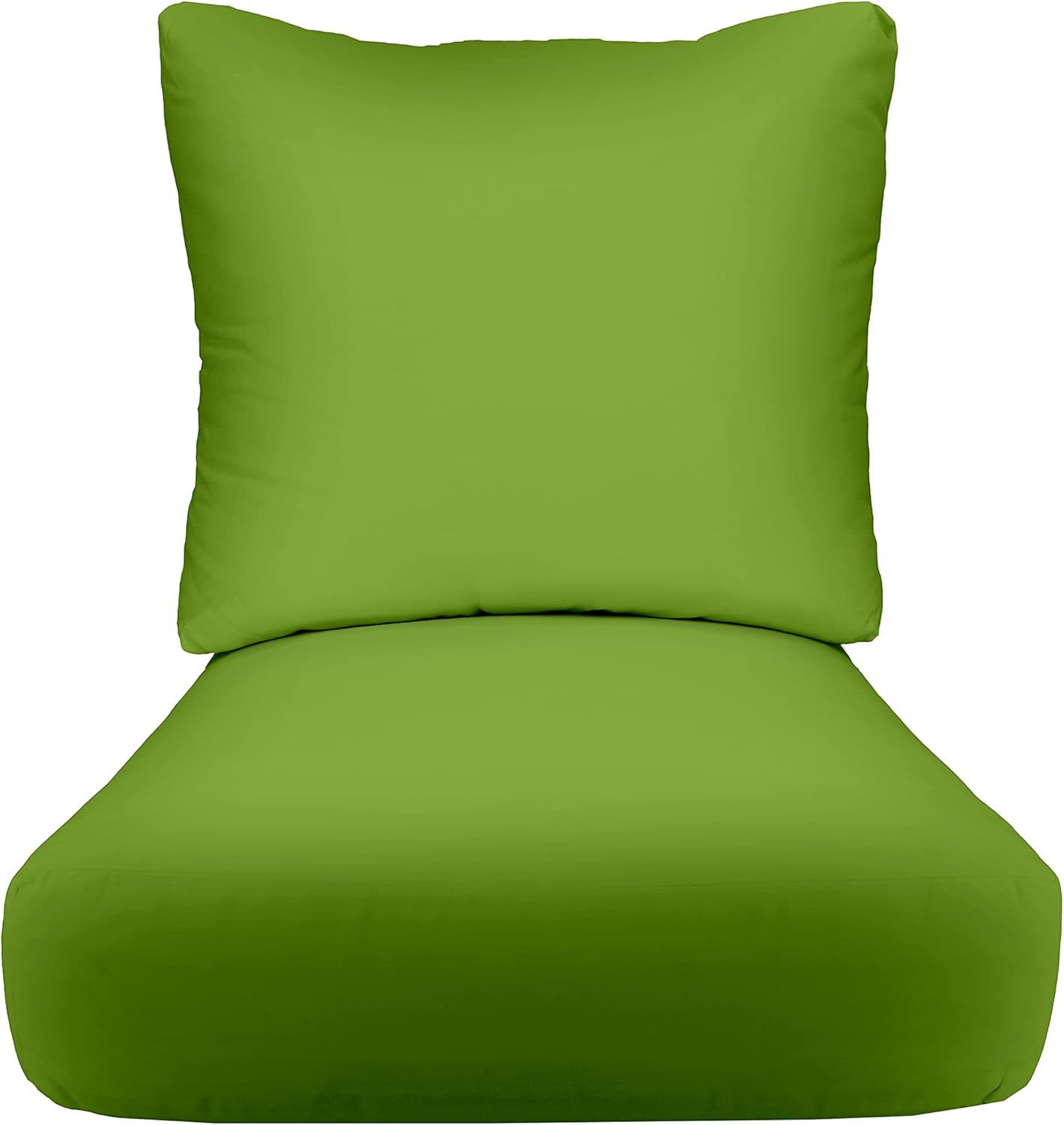 RSH DECOR: Deep Seating Cushion with Pillow Back | 25” x 25” Seat | Water and Fade-Resistant Spun Fabric | Outdoor Chair Cushion Set for Patio Furniture | Black & White Stripe