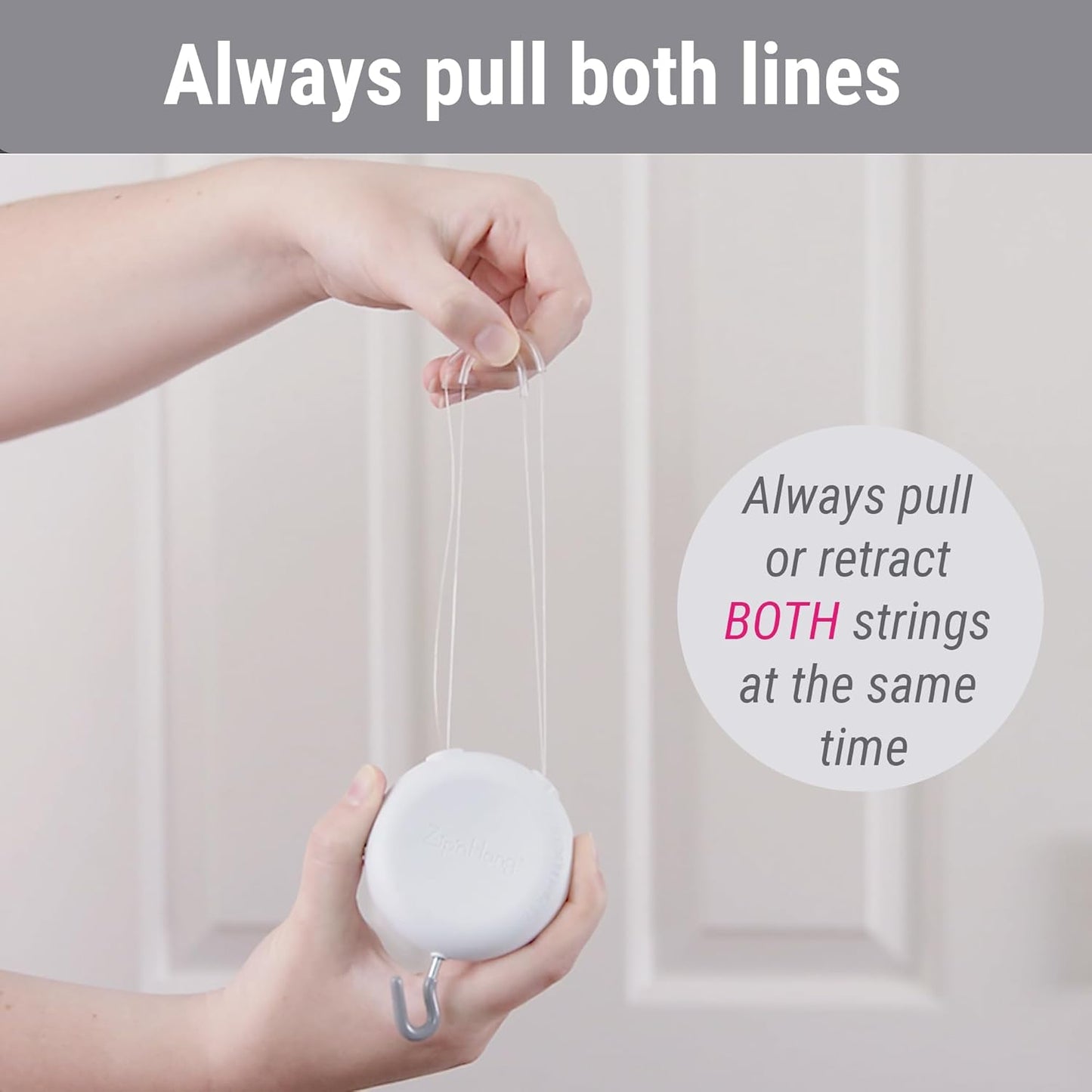 Wreath Hangers for Front Door: ZipnHang Adjustable Wreath Hanger | Damage-Free Hook for Front Door, Glass & Screen | No Nails or Tape Needed | Self-Centering | Easy to Use