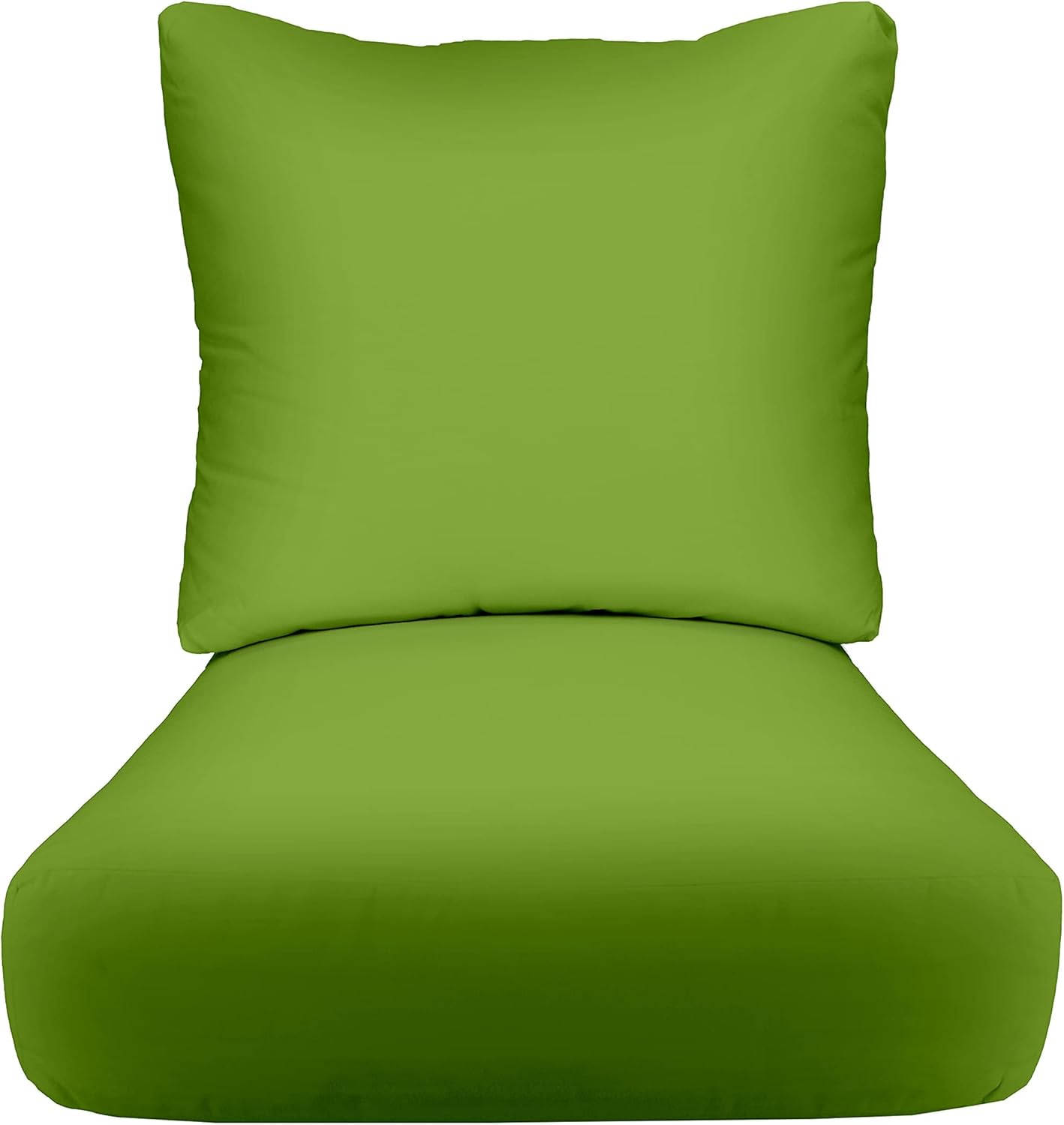 RSH DECOR: Deep Seating Cushion with Pillow Back | 25” x 25” Seat | Water and Fade-Resistant Spun Fabric | Outdoor Chair Cushion Set for Patio Furniture | Black & White Stripe
