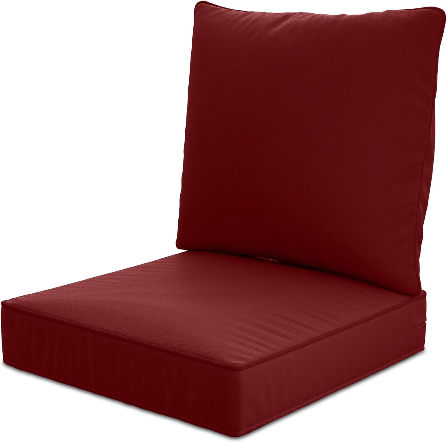 24" x 24" x 6" Outdoor Deep Seat Cushions Set - 4 Set Waterproof & Fade Resistant Patio Furniture Replacement Cushions, Non-Slip Outdoor Cushions Fit Loveseats, Couches, Chairs, and Sofas.