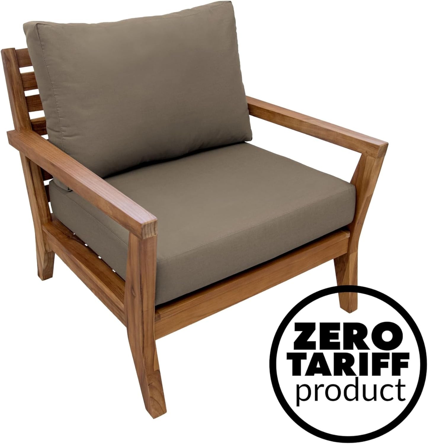 Eddie Bauer Home Deep Seating Outdoor Lounge Cushion, Knife Edge, 23" X 24" X 5", Canvas Taupe