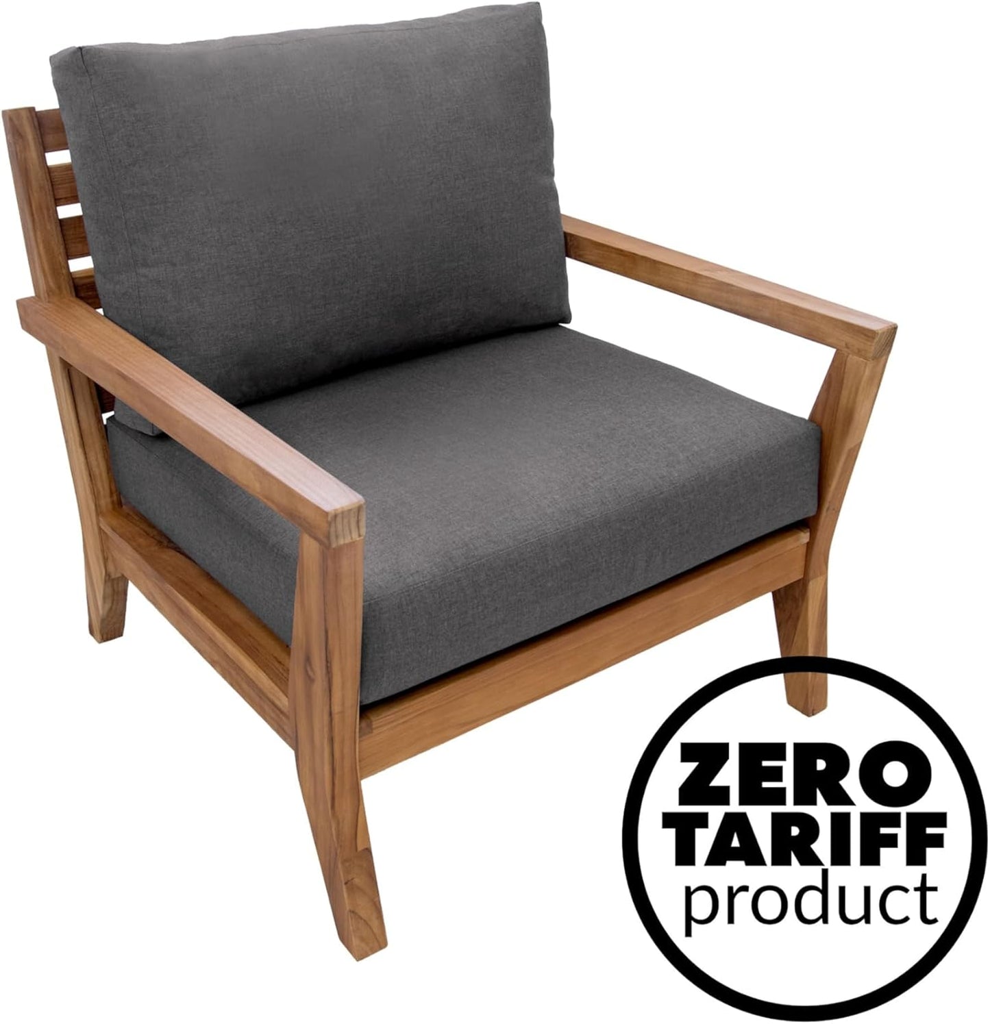 Eddie Bauer Home Deep Seating Outdoor Lounge Cushion, Knife Edge, 26" X 30" X 5", Cast Slate