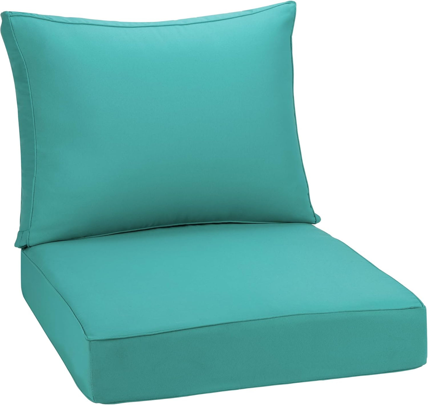 Outdoor Deep Seating Cushion Set, 24" x 24", Waterproof & Fade Resistant Patio Furniture Cushions with Handle, Deep Seat and Back Cushion for Chair and Sofa (3, Blue)