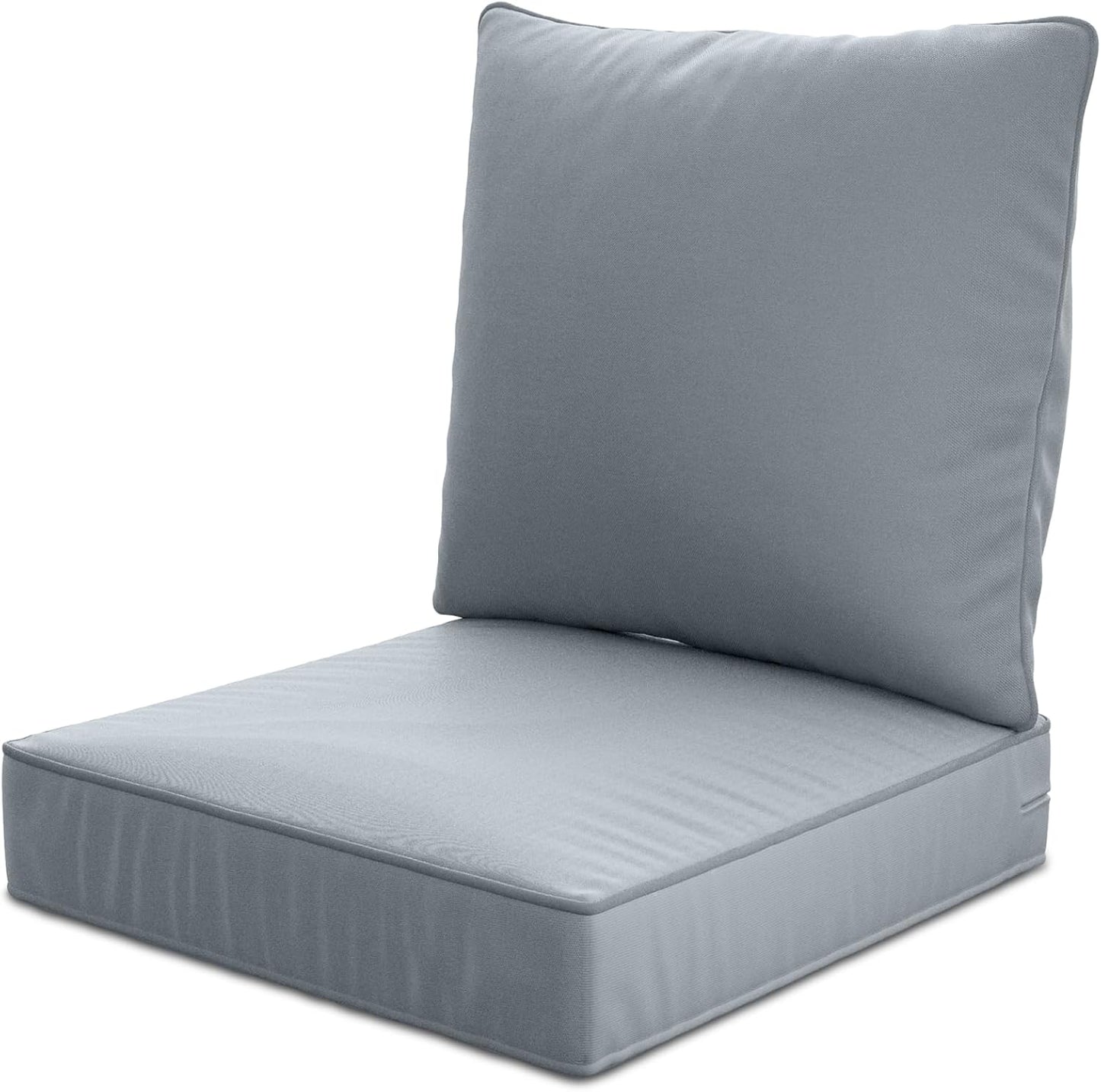 24" x 24" x 6" Outdoor Deep Seat Cushions Set - 4 Set Waterproof & Fade Resistant Patio Furniture Replacement Cushions, Non-Slip Outdoor Cushions Fit Loveseats, Couches, Chairs, and Sofas.