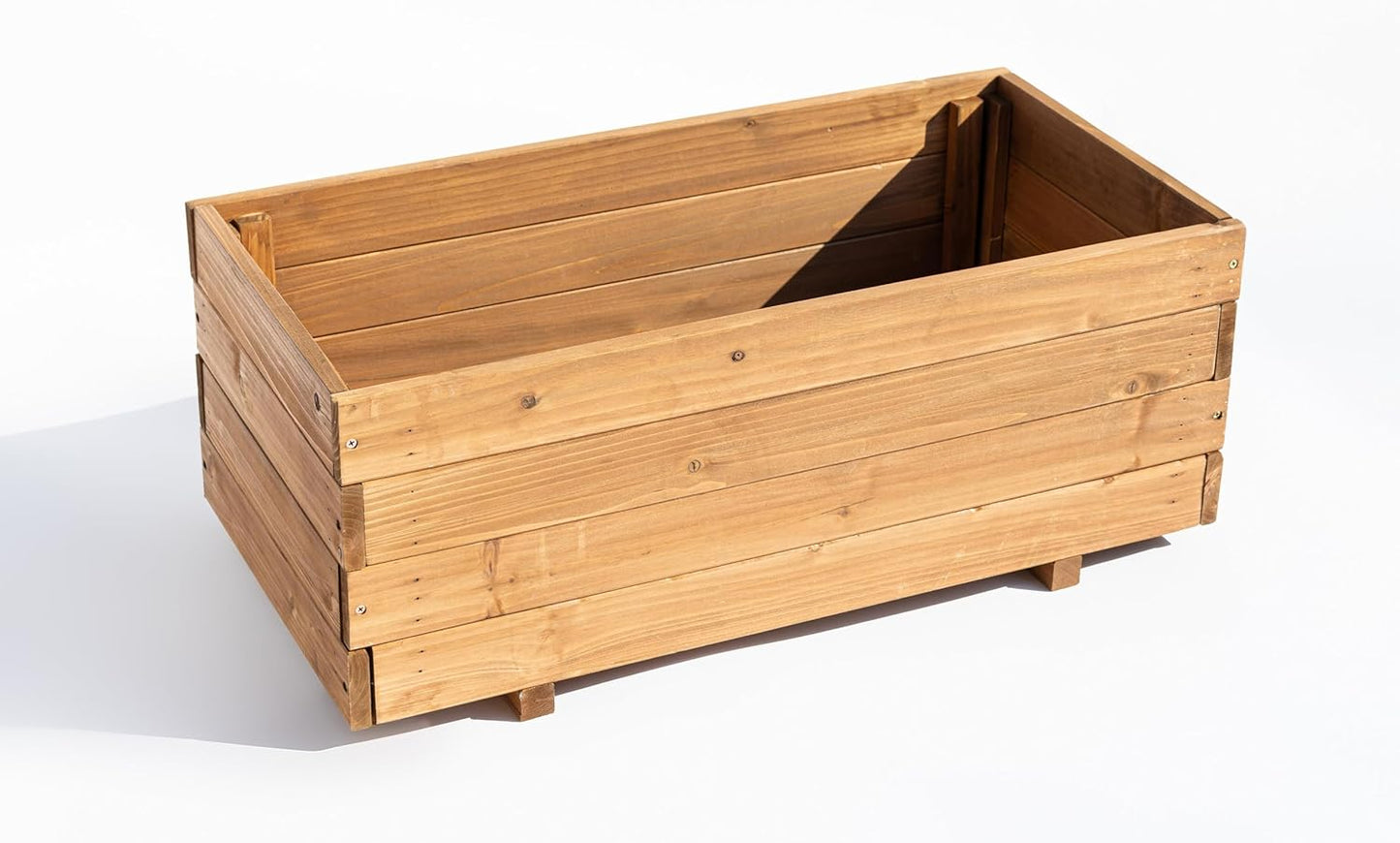 Wooden Raised Garden Bed Planter Box – Fir Wood Outdoor Vegetable, Herb & Flower Box with Drainage Holes – 47.24"x15.75"x12.6", Rot-Resistant, for Patio, Yard, Balcony