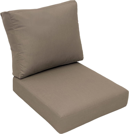 Eddie Bauer Home Deep Seating Outdoor Lounge Cushion, Knife Edge, 23" X 24" X 5", Canvas Taupe
