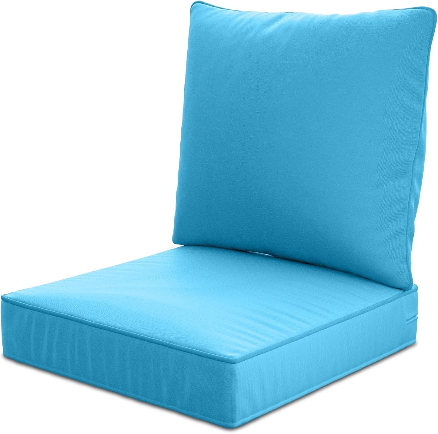 24" x 24" x 6" Outdoor Deep Seat Cushions Set - 4 Set Waterproof & Fade Resistant Patio Furniture Replacement Cushions, Non-Slip Outdoor Cushions Fit Loveseats, Couches, Chairs, and Sofas.