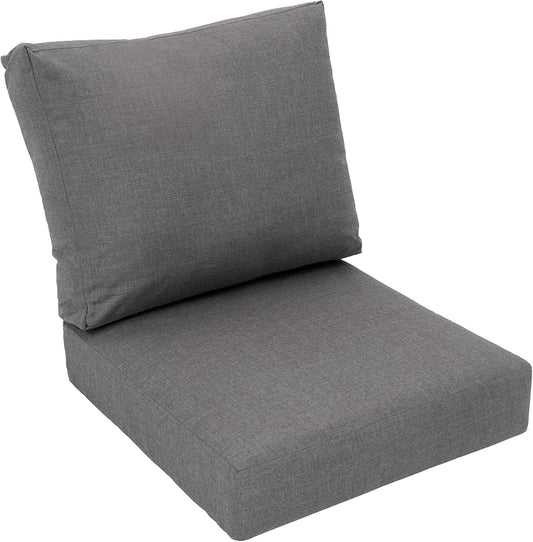 Eddie Bauer Home Deep Seating Outdoor Lounge Cushion, Knife Edge, 26" X 30" X 5", Cast Slate