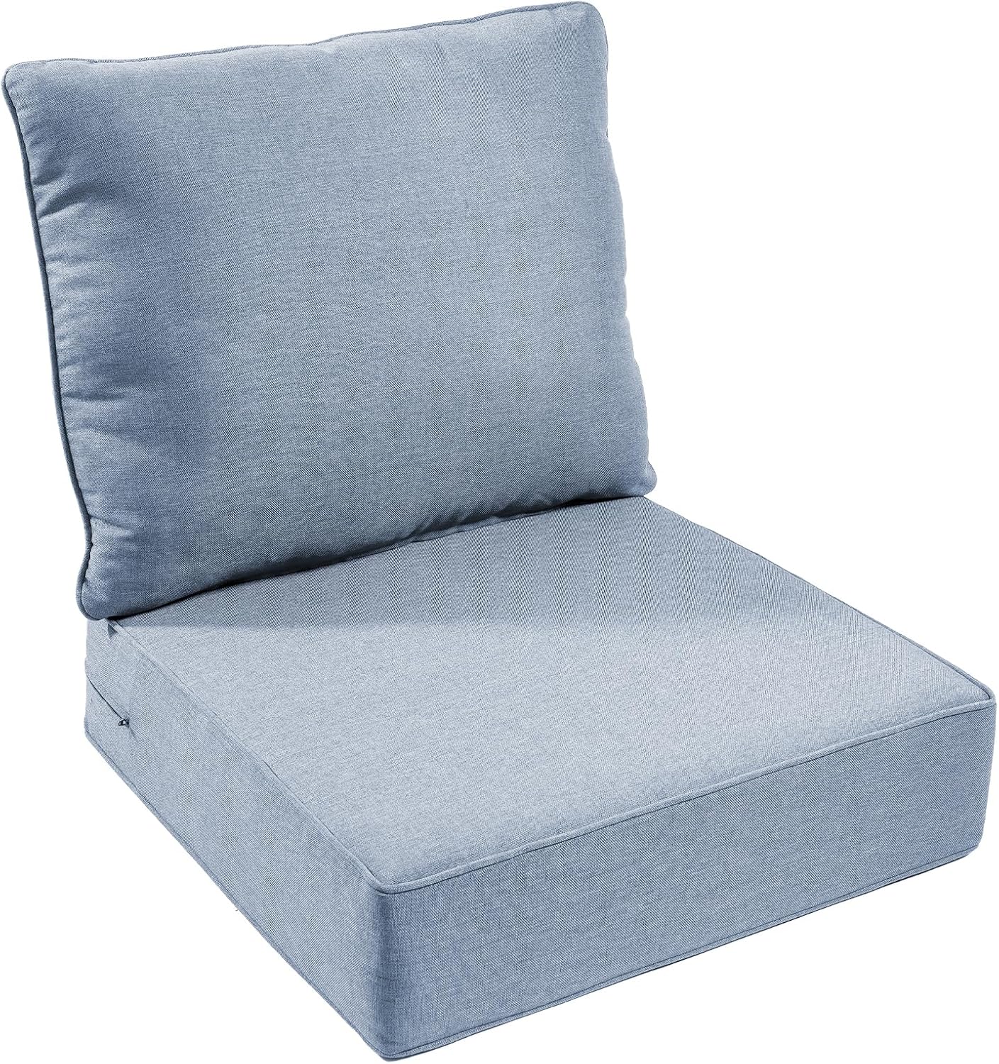 Outdoor Chair Cushions Set of 2, Waterproof 24x24 Patio Chair Cushion, 6" Thickened Seat Cushion for Outdoor Furniture, Couch Cushion Replacement, Include 2 Back & 2 Seat Cushions, Thick/Orange