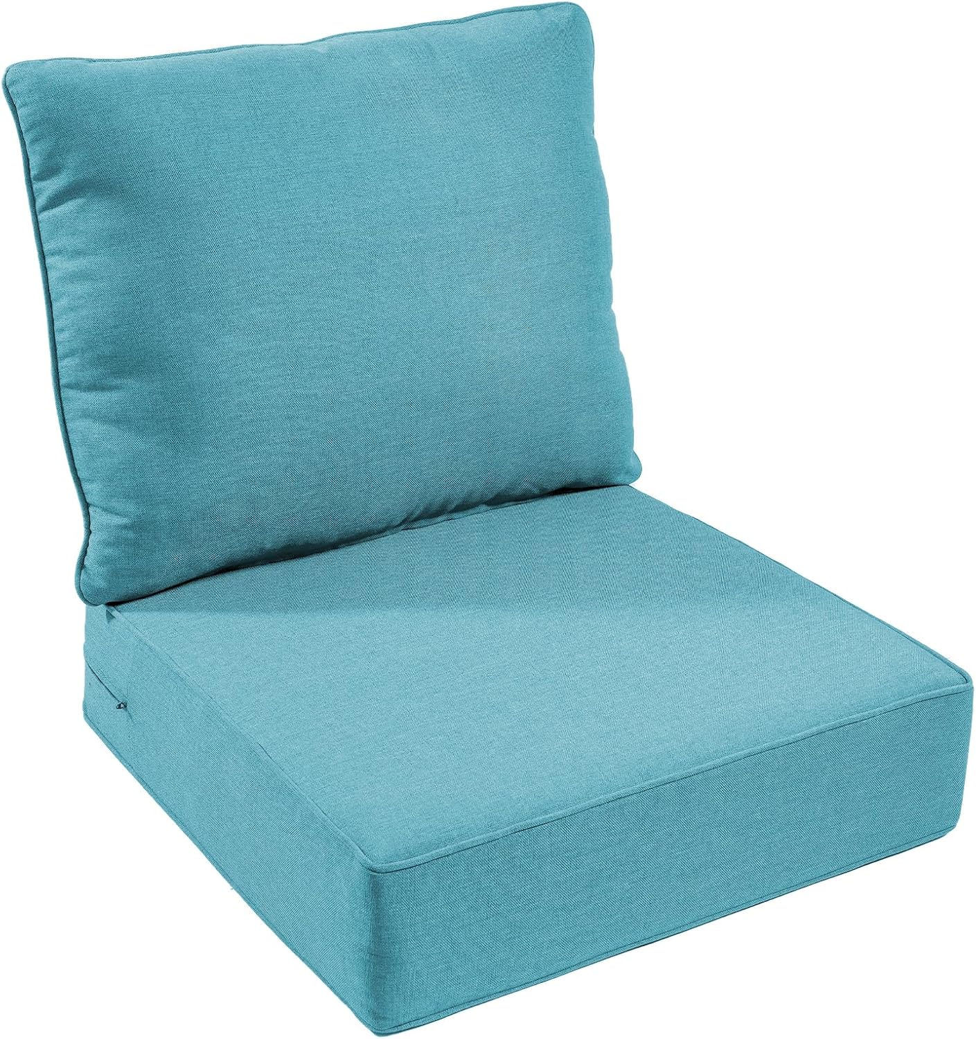 Outdoor Chair Cushions Set of 2, Waterproof 24x24 Patio Chair Cushion, 6" Thickened Seat Cushion for Outdoor Furniture, Couch Cushion Replacement, Include 2 Back & 2 Seat Cushions, Thick/Orange
