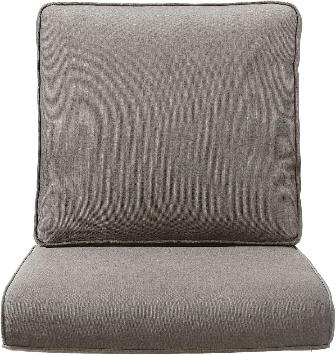 Outdoor Wicker Chair Cushions 2 Packs - Outside High Back Thick Water-Resistant Cushion 22x24 with Zipper Cover for Patio Glider Rocking Chairs Loveseat Couch – Beige/Buckle