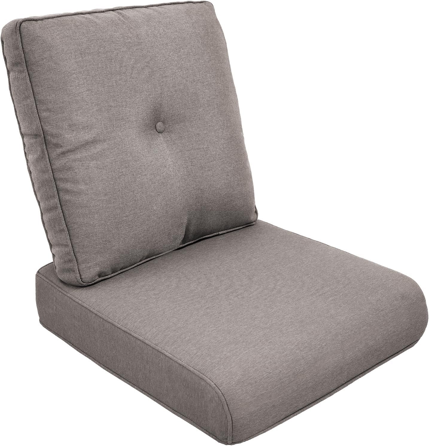 Outdoor Wicker Chair Cushions 2 Packs - Outside High Back Thick Water-Resistant Cushion 22x24 with Zipper Cover for Patio Glider Rocking Chairs Loveseat Couch – Beige/Buckle