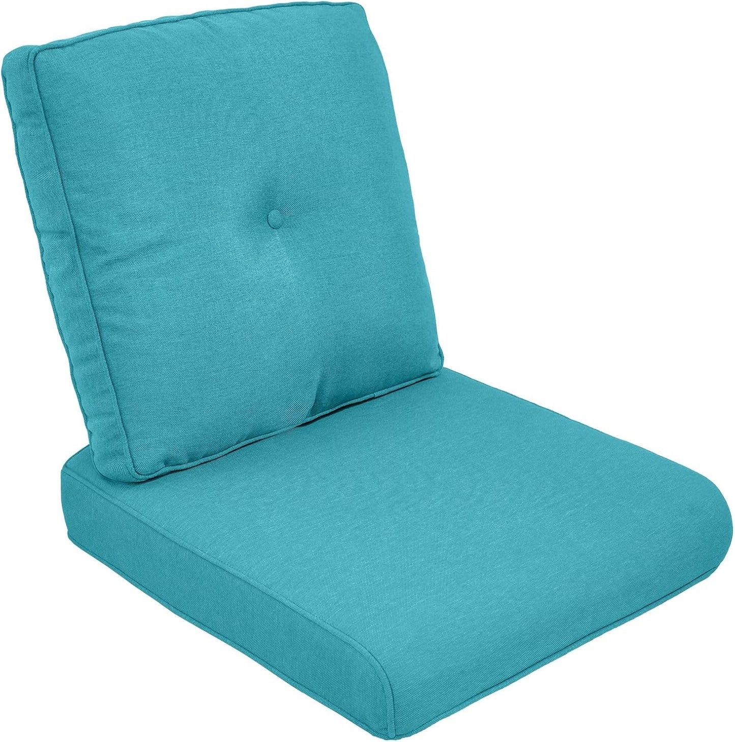 Outdoor Chair Cushions Set of 2, Waterproof 24x24 Patio Chair Cushion, 6" Thickened Seat Cushion for Outdoor Furniture, Couch Cushion Replacement, Include 2 Back & 2 Seat Cushions, Thick/Orange
