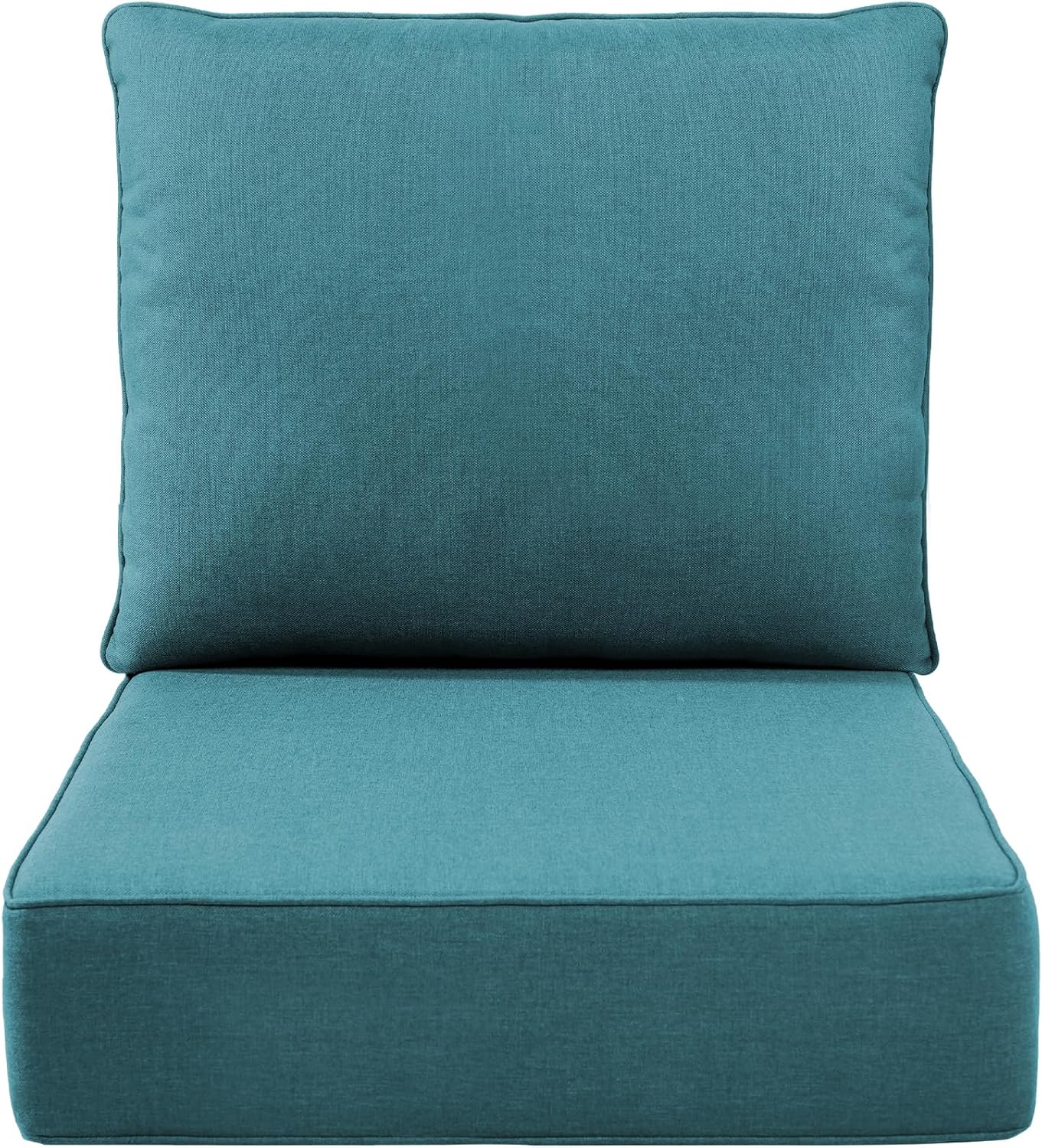 Outdoor Wicker Chair Cushions 2 Packs - Outside High Back Thick Water-Resistant Cushion 22x24 with Zipper Cover for Patio Glider Rocking Chairs Loveseat Couch – Beige/Buckle
