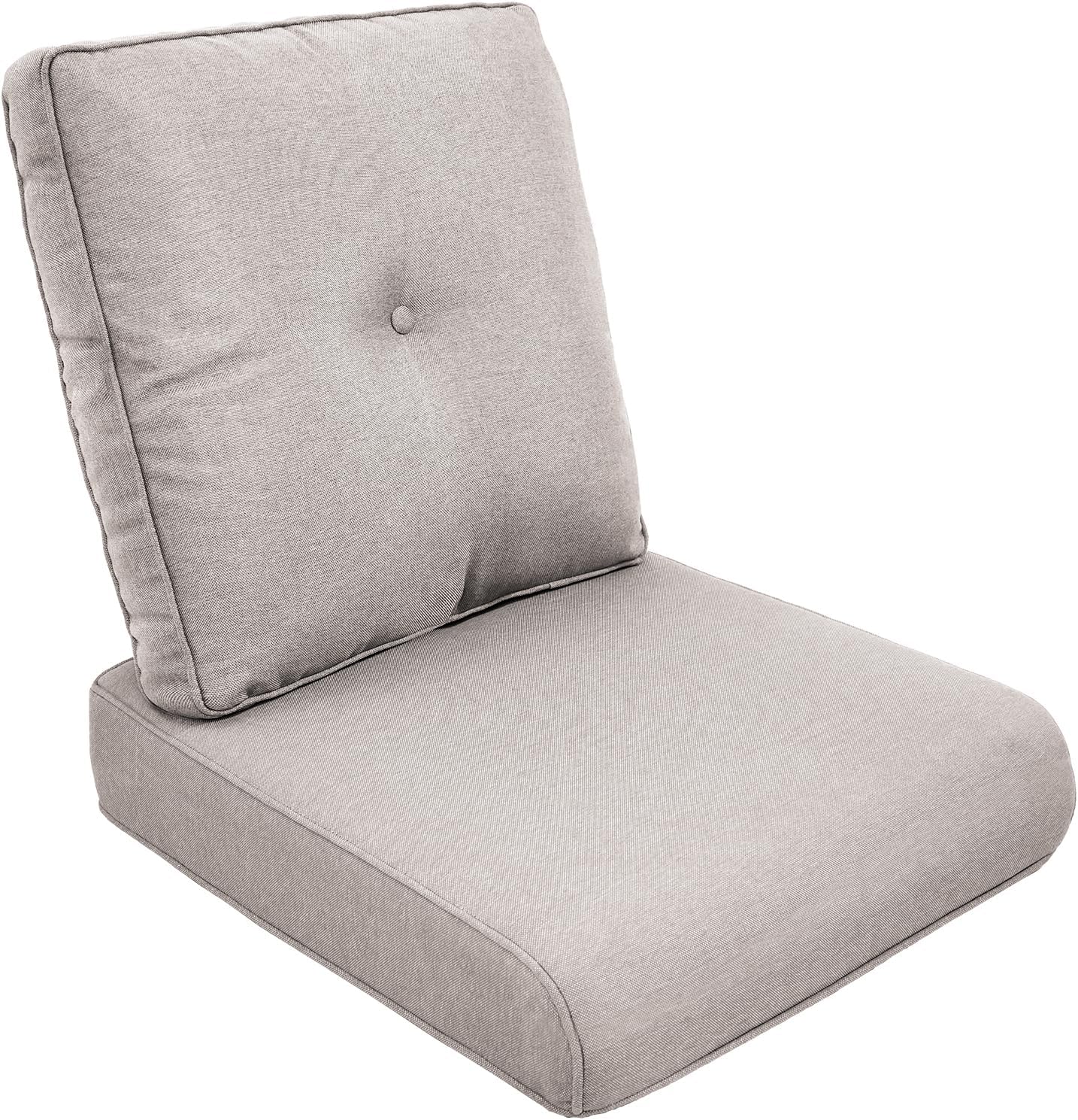 Outdoor Wicker Chair Cushions 2 Packs - Outside High Back Thick Water-Resistant Cushion 22x24 with Zipper Cover for Patio Glider Rocking Chairs Loveseat Couch – Beige/Buckle