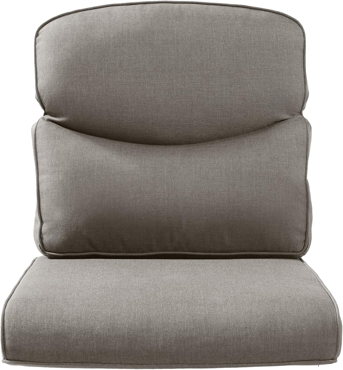 Outdoor Wicker Chair Cushions 2 Packs - Outside High Back Thick Water-Resistant Cushion 22x24 with Zipper Cover for Patio Glider Rocking Chairs Loveseat Couch – Beige/Buckle