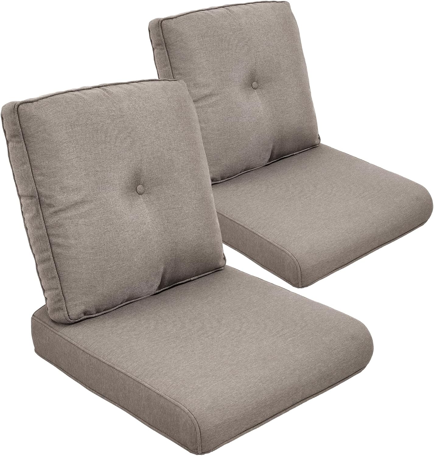 Outdoor Chair Cushions Set of 2, Waterproof 24x24 Patio Chair Cushion, 6" Thickened Seat Cushion for Outdoor Furniture, Couch Cushion Replacement, Include 2 Back & 2 Seat Cushions, Thick/Orange