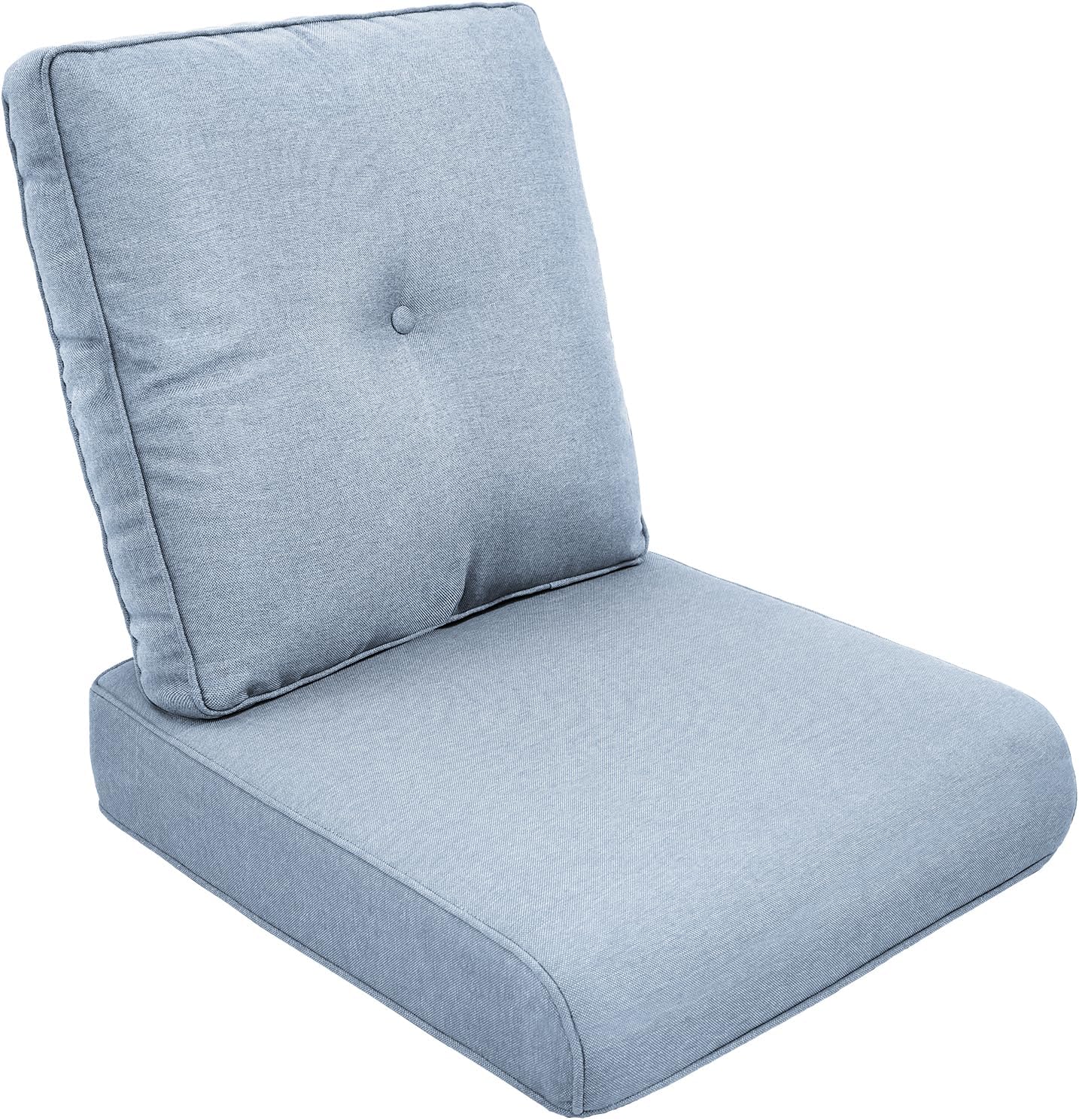 Outdoor Wicker Chair Cushions 2 Packs - Outside High Back Thick Water-Resistant Cushion 22x24 with Zipper Cover for Patio Glider Rocking Chairs Loveseat Couch – Beige/Buckle