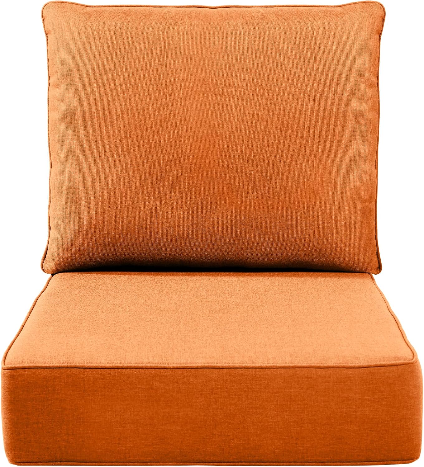 Outdoor Wicker Chair Cushions 2 Packs - Outside High Back Thick Water-Resistant Cushion 22x24 with Zipper Cover for Patio Glider Rocking Chairs Loveseat Couch – Beige/Buckle