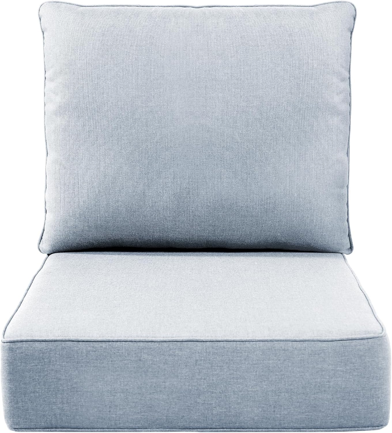Outdoor Wicker Chair Cushions 2 Packs - Outside High Back Thick Water-Resistant Cushion 22x24 with Zipper Cover for Patio Glider Rocking Chairs Loveseat Couch – Beige/Buckle