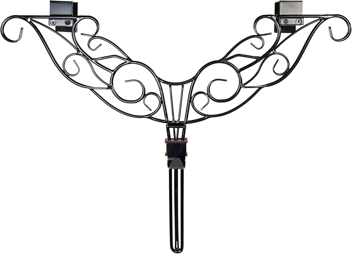 [Front Door WREATH HANGER] - Antler Design | ADJUSTABLE Hook Length for Tall and Small Doors | PADDING to Prevent Damage like Scratch and Dents | Heavy Duty Cast Iron Metal Hangar (White)