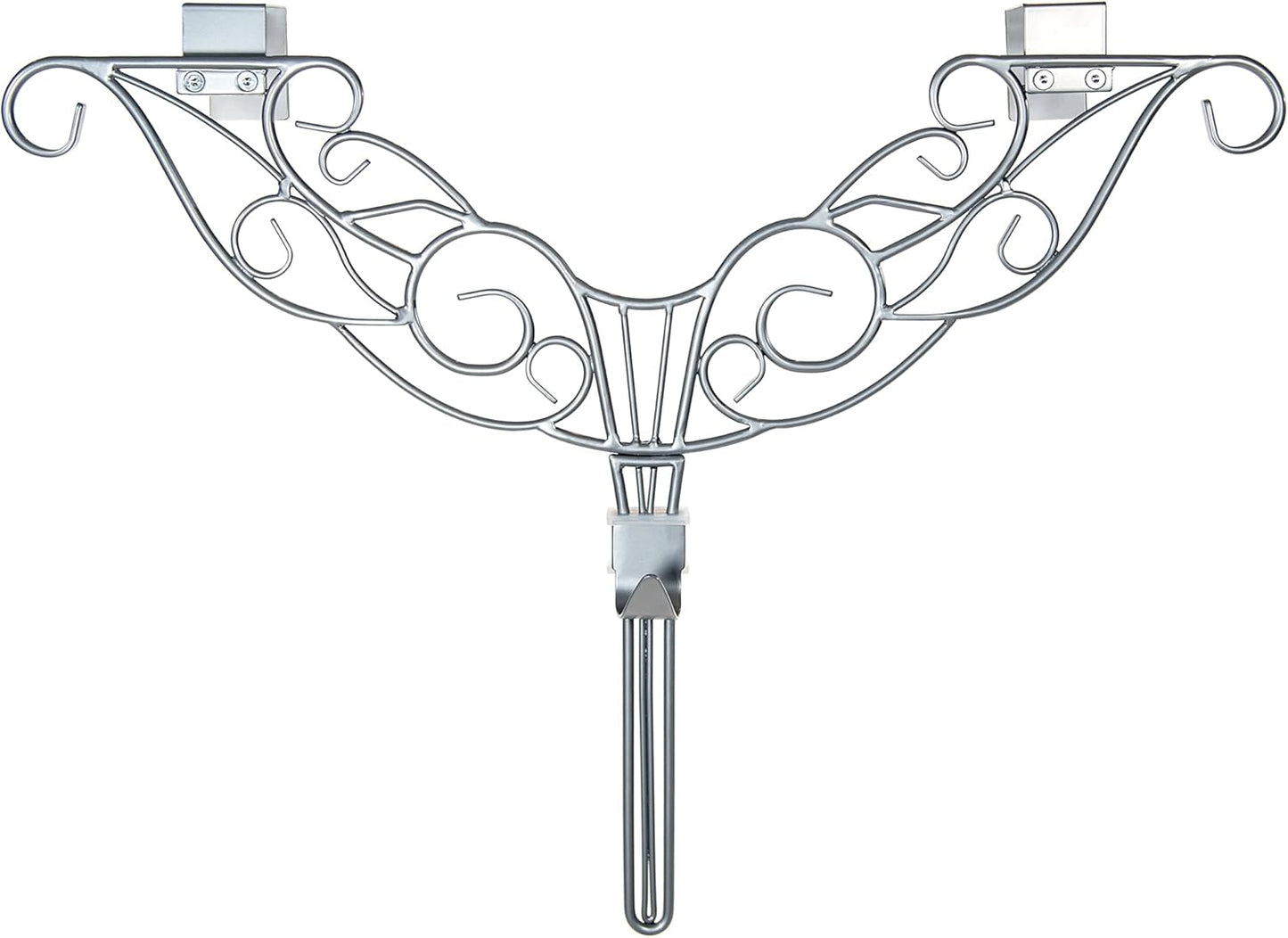 [Front Door WREATH HANGER] - Antler Design | ADJUSTABLE Hook Length for Tall and Small Doors | PADDING to Prevent Damage like Scratch and Dents | Heavy Duty Cast Iron Metal Hangar (White)