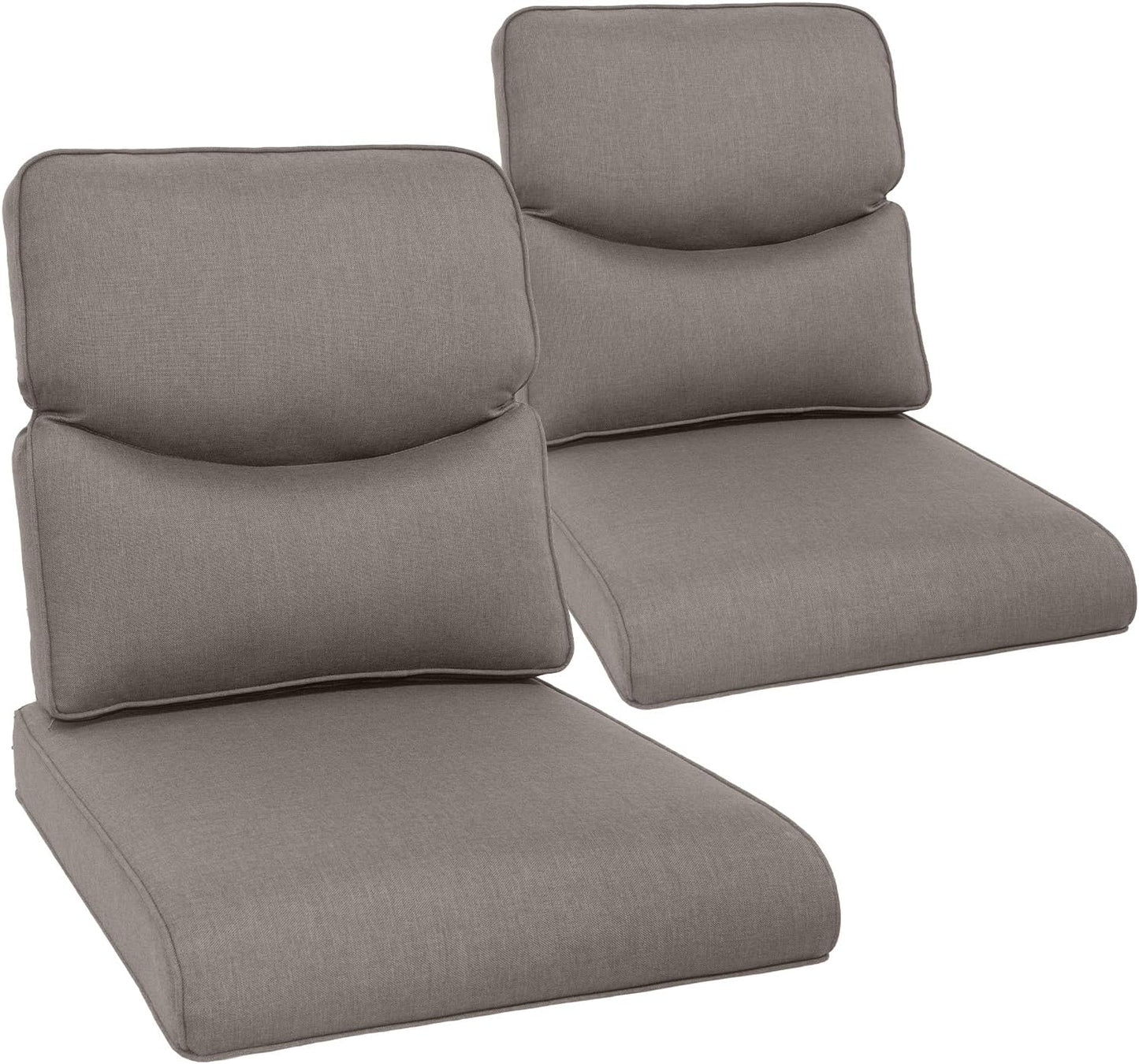 Outdoor Chair Cushions Set of 2, Waterproof 24x24 Patio Chair Cushion, 6" Thickened Seat Cushion for Outdoor Furniture, Couch Cushion Replacement, Include 2 Back & 2 Seat Cushions, Thick/Orange