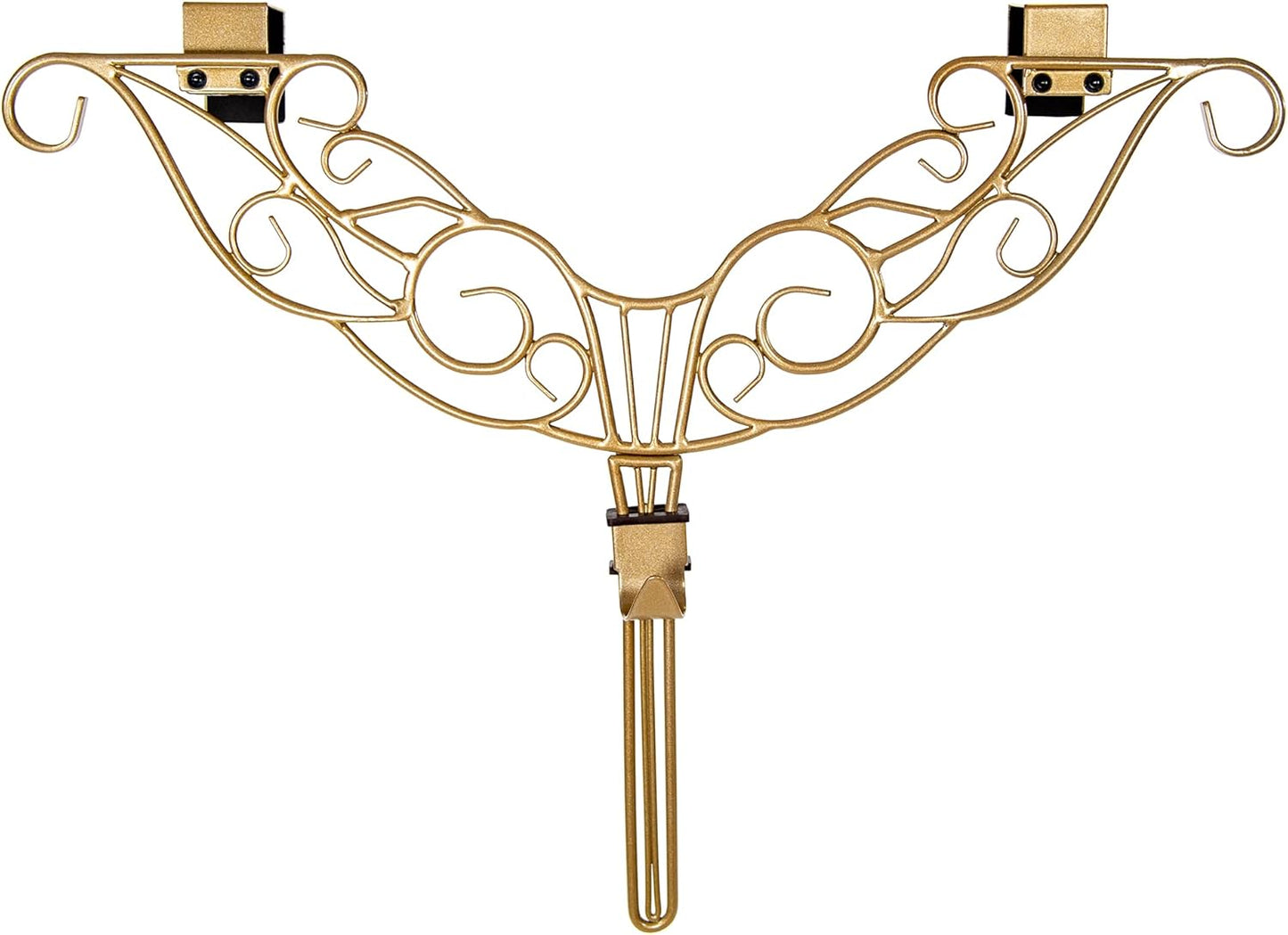 [Front Door WREATH HANGER] - Antler Design | ADJUSTABLE Hook Length for Tall and Small Doors | PADDING to Prevent Damage like Scratch and Dents | Heavy Duty Cast Iron Metal Hangar (White)