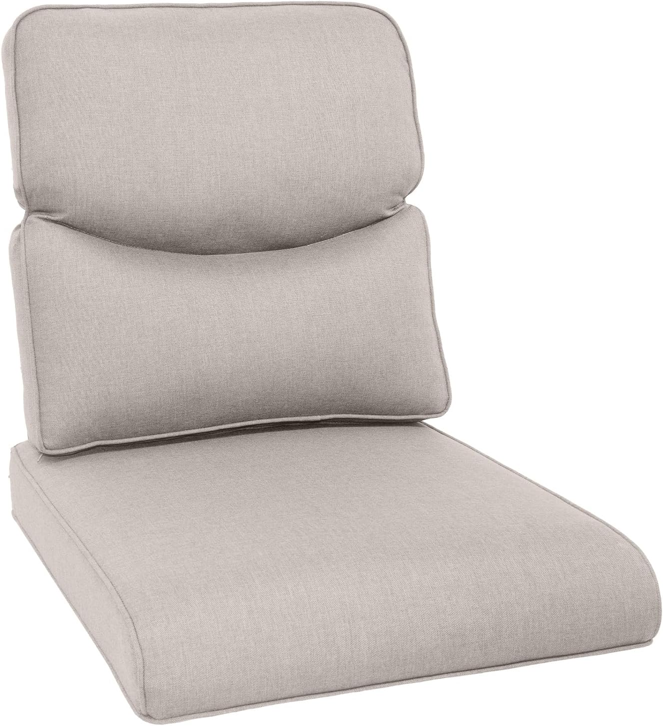 Outdoor Chair Cushions Set of 2, Waterproof 24x24 Patio Chair Cushion, 6" Thickened Seat Cushion for Outdoor Furniture, Couch Cushion Replacement, Include 2 Back & 2 Seat Cushions, Thick/Orange