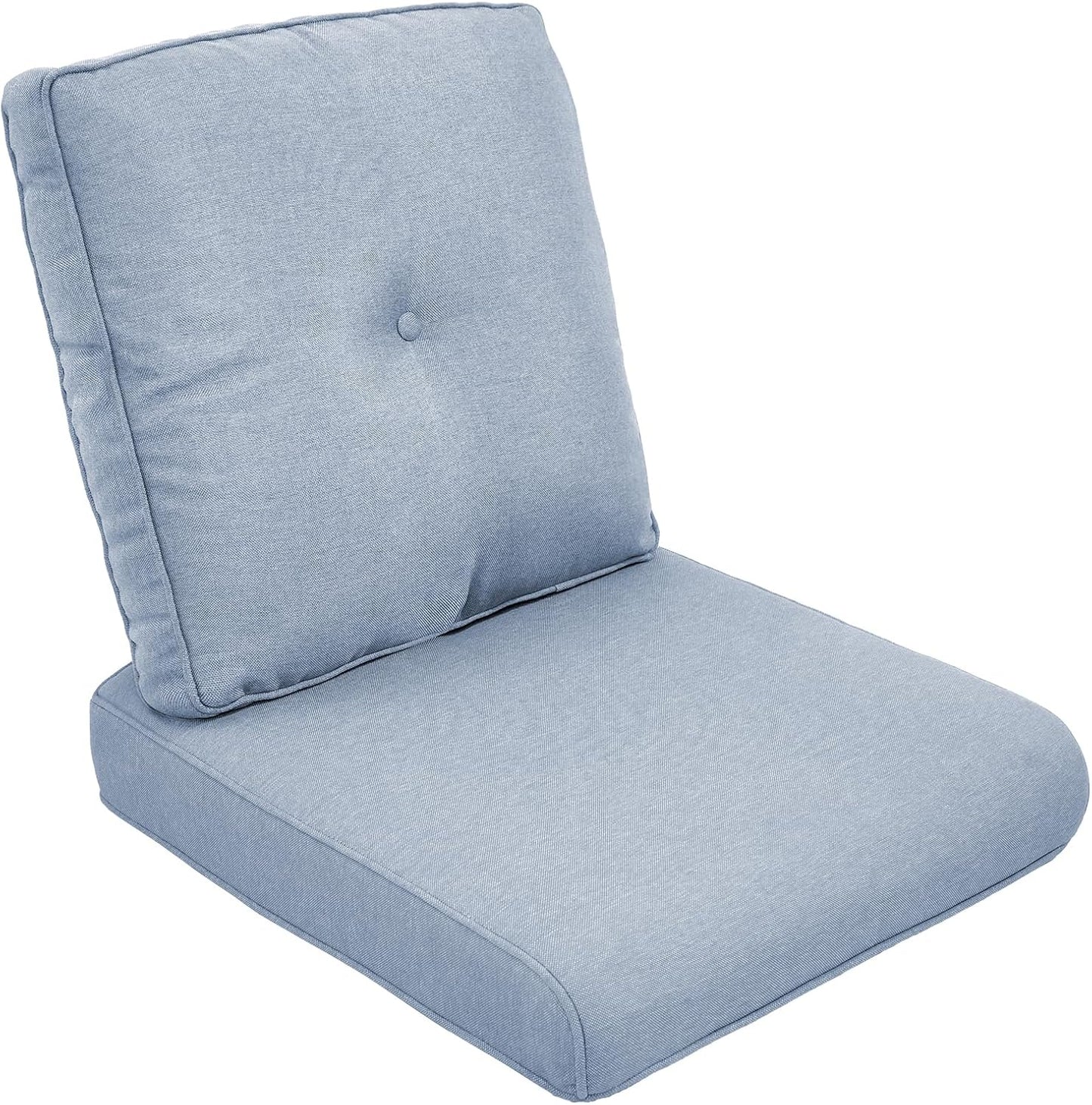 Outdoor Chair Cushions Set of 2, Waterproof 24x24 Patio Chair Cushion, 6" Thickened Seat Cushion for Outdoor Furniture, Couch Cushion Replacement, Include 2 Back & 2 Seat Cushions, Thick/Orange