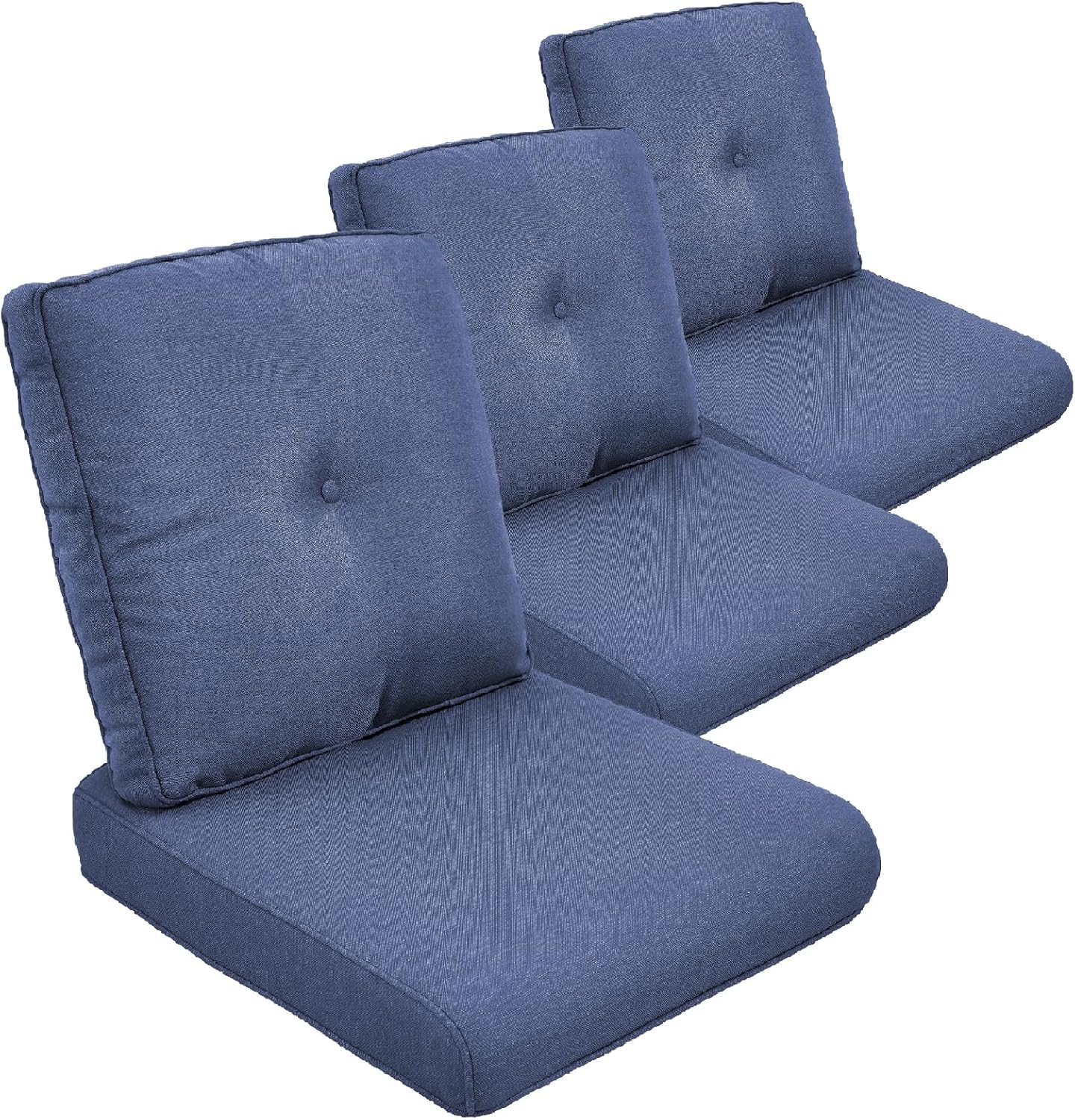 Outdoor Chair Cushions Set of 2, Waterproof 24x24 Patio Chair Cushion, 6" Thickened Seat Cushion for Outdoor Furniture, Couch Cushion Replacement, Include 2 Back & 2 Seat Cushions, Thick/Orange