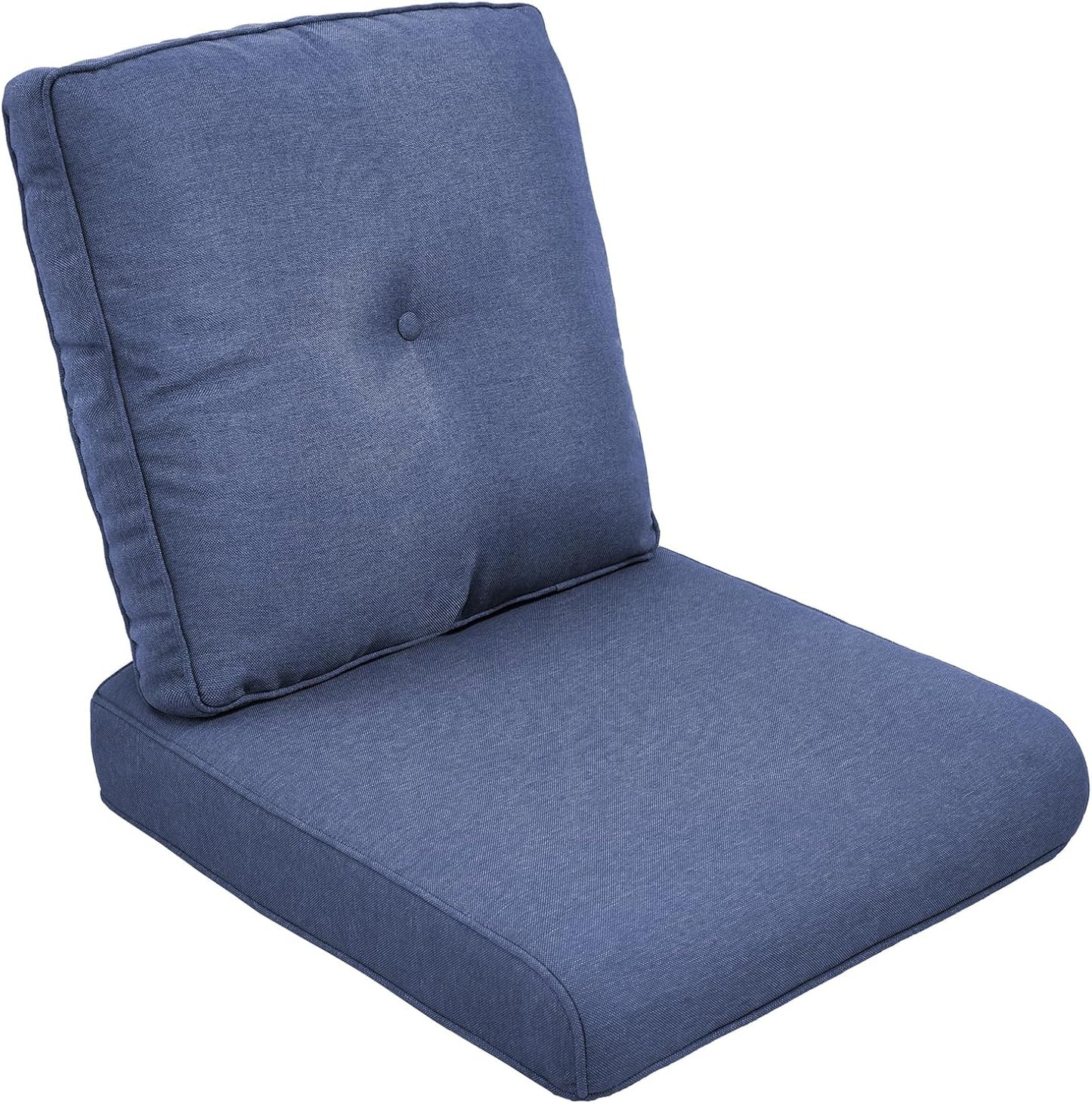 Outdoor Chair Cushions Set of 2, Waterproof 24x24 Patio Chair Cushion, 6" Thickened Seat Cushion for Outdoor Furniture, Couch Cushion Replacement, Include 2 Back & 2 Seat Cushions, Thick/Orange