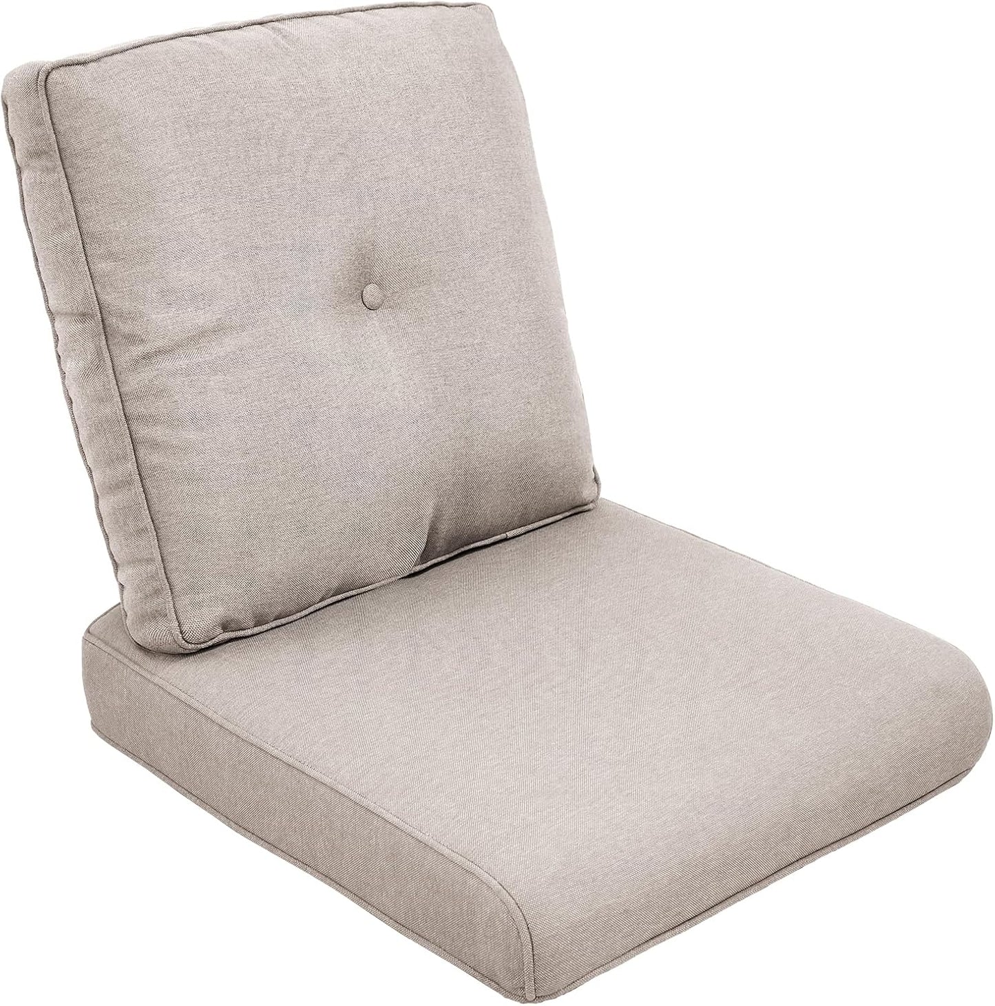 Outdoor Chair Cushions Set of 2, Waterproof 24x24 Patio Chair Cushion, 6" Thickened Seat Cushion for Outdoor Furniture, Couch Cushion Replacement, Include 2 Back & 2 Seat Cushions, Thick/Orange