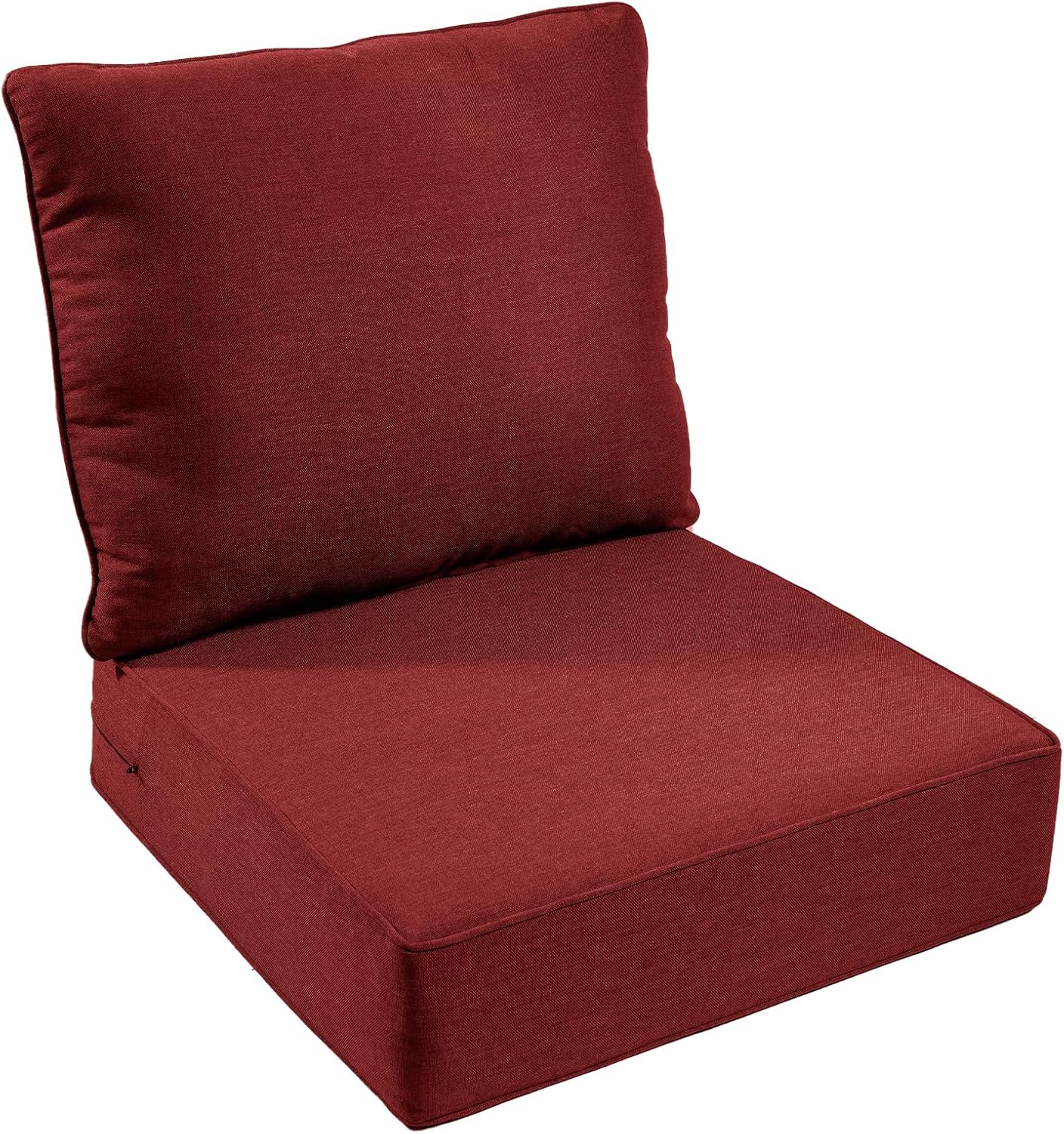 Outdoor Chair Cushions Set of 2, Waterproof 24x24 Patio Chair Cushion, 6" Thickened Seat Cushion for Outdoor Furniture, Couch Cushion Replacement, Include 2 Back & 2 Seat Cushions, Thick/Orange