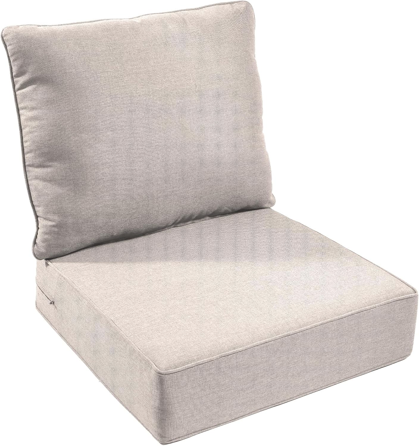 Outdoor Chair Cushions Set of 2, Waterproof 24x24 Patio Chair Cushion, 6" Thickened Seat Cushion for Outdoor Furniture, Couch Cushion Replacement, Include 2 Back & 2 Seat Cushions, Thick/Orange